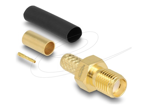 [91784] Delock SMA Bu. zum Crimpen LMR200 mit schrumpfschlauch