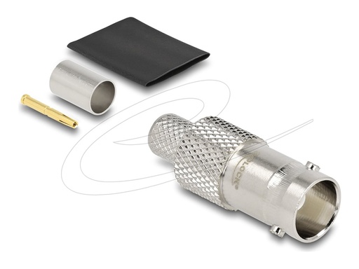 [91775] Delock BNC Buchse zum Crimpen RG-6 passend. schrumpfschlauch