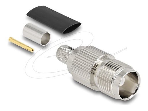 [91777] Delock TNC Buchse zum Crimpen RG-59 mit Schrumpfschlauch