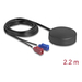 [90767] Delock 4G GNSS Antenne 1 x FAKRA C+ 1 x FAKRA D Buchse 2 dBi/28 dB 2,2 m RG-1...