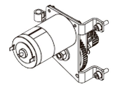 [G57469M] Zebra Bandaufnahme Gleichstrommotor linkshändig