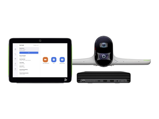 [9C937AA] Poly HP Poly Studio Large Room Bundle - Für Zoom Rooms - Kit für Videokonferenzen (Poly Studio E70 Kamera, Poly TC10 Touchcontroller, HP Mini Conferencing PC)