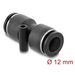 [60745] Delock Pneumatik Steckverbinder 12mm gerade m. Befestigungs.