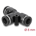 [60749] Delock Pneumatik Steckverbinder 8 mm mit zwei Befestigungslöchern T-Form