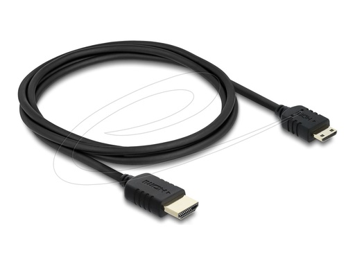 [81684] Delock High Speed - HDMI-Kabel - HDMI männlich zu 19-poliger Mini-HDMI männlich - 1 m - dreifach abgeschirmtes Koaxialkabel - Schwarz - 8K60Hz (7680 x 4320)