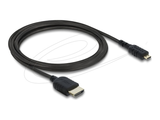 [81691] Delock High Speed - HDMI-Kabel - HDMI männlich zu 19 pin micro HDMI Type D männlich - 2 m - dreifach abgeschirmtes Koaxialkabel - Schwarz - 8K60Hz (7680 x 4320)