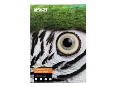 [C13S450289NQ] Epson Fine Art Bright II - Baumwolle - strukturierte matte - 515 Mikron - hochweiß - A3 Plus (329 x 483 mm)