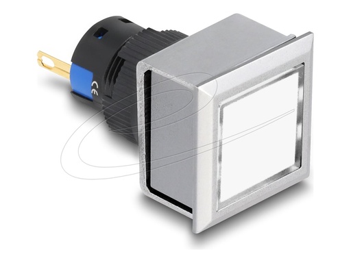 [22058] Delock Kunststoff Signallampe weiß Lötversion viereckig