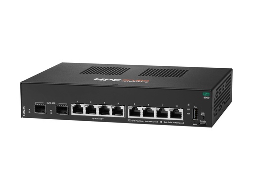 [S4R22A#ABB] HPE Aruba Networking CX 6000 8p 10M/100M/1G 2p SFP 1G Switch - Switch - managed - 8 x 10/100/1000 + 2 x Gigabit SFP (Uplink)