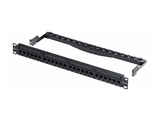 [C6PANELUTP241UFT] StarTech.com Patch Panel - geeignet für Wandmontage, Rack montierbar - CAT 5e/6 - UTP - Schwarz - 1U - 48.3 cm (19")