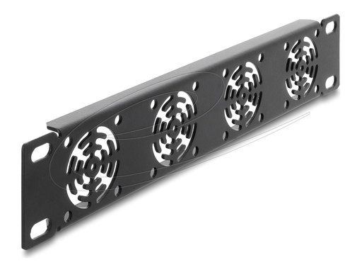 [67430] Delock Rack-Gebläsepaneel - for 4 fans, 40 x 40 mm - Dunkelgrau - 1U - 25.4 cm (10")