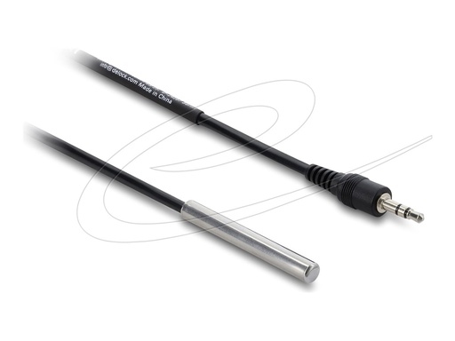 [91387] Delock Temperatursensor - Schwarz - 1 m
