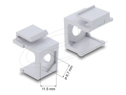 [87609] Delock Gehäuse mit modularen Einsätzen - weiß - 1 Anschluss (Packung mit 4)