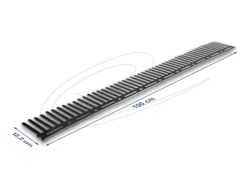 [90975] Delock Solarpanel-Tierbarriere - braun, RAL 8019 - 1 m (Packung mit 2)