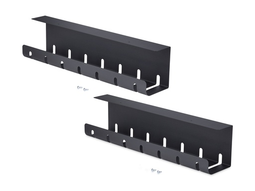 [S2MB-DESK-CABLE-TRAY] StarTech.com Startech - Kabelmanagementfach - Stromleistenhalter - unter Tisch montierbar - Schwarz - 53 cm - TAA-konform (Packung mit 2)