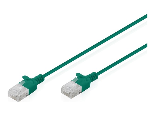 [DK-1618-003S-G] DIGITUS CAT 6 U-UTP Slim Patchkabel, 0,3 m, Grün