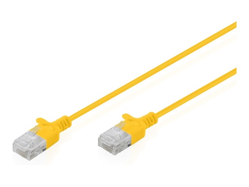 [DK-1618-003S-Y] DIGITUS CAT 6 U-UTP Slim Patchkabel, 0,3 m, Gelb