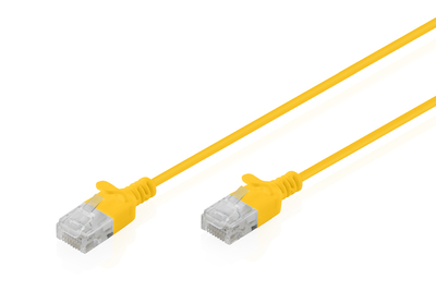 [DK-1618-003S-Y] DIGITUS CAT 6 U-UTP Slim Patchkabel, 0,3 m, Gelb