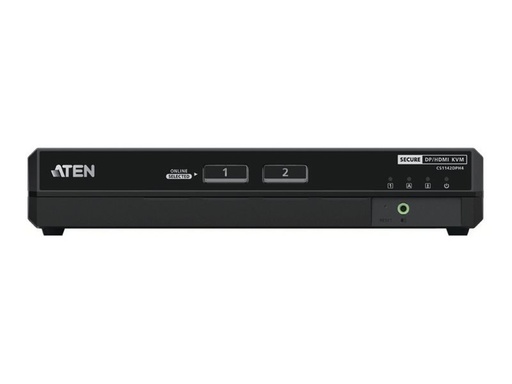 [CS1142DPH4] ATEN CS1142DPH4 - KVM-/Audio-Switch - 5K, DisplayPort/HDMI Single/Dual Display, Universal, Secure