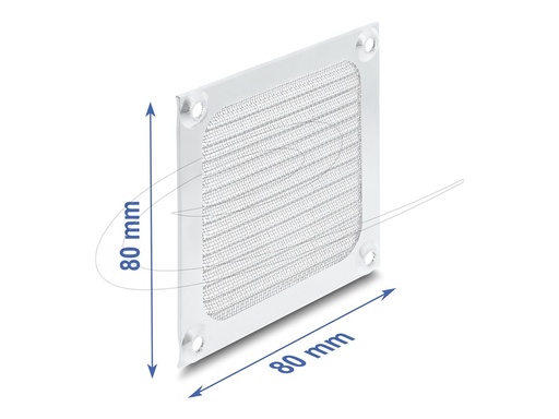 [67456] Delock Lüftergitter mit Filter - aluminum, with stainless steel filter mesh