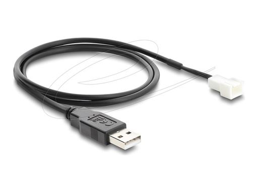 [91229] Delock Netzkabel für Lüfter - USB (M) zu 3-poliger Lüfteranschluss (M)