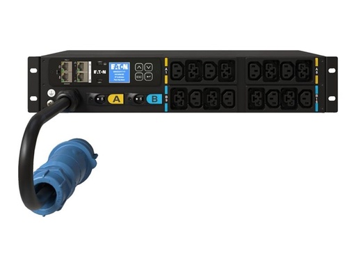 [EHMIF132K] Eaton G4 - Stromverteilungseinheit (Rack - einbaufähig) - gemessener Eingang - Wechselstrom 100-240 V - 7.4 watt - 1-phasig - Ethernet 10/100/1000, serial - Eingabe, Eingang IEC 60309 32A - Ausgangsanschlüsse: 16 (8x IEC 60320 C13, 8 x IEC 60320 C39)