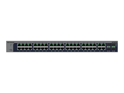 [XS748TM-100EUS] Netgear S3600 Series XS748TM - Switch - 2+/L3 Lite - Smart - 44 x 10GBase-T + 4 x 10 Gb Ethernet SFP+ (Uplink)
