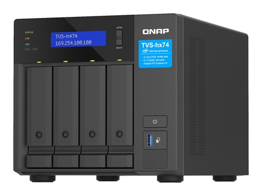 [TVS-H474-I3-8G] QNAP TVS-H474 - NAS-Server - 4 Schächte - SATA