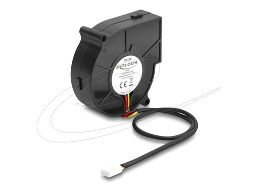 [67494] Delock Radiallüfter Lüftergebläse DC 75 x 75 25 mm - 12 V - 10,59 cfm