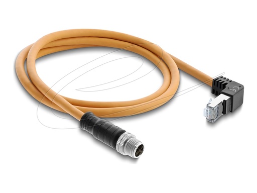 [80999] Delock Netzwerkkabel - 8-polig M12 (M) gerade zu RJ-45 (M)