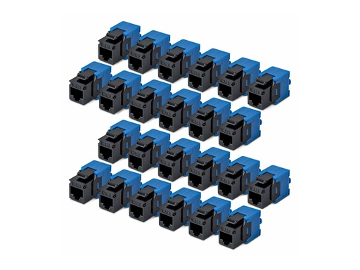 [C6KEYTL180BK24PK] StarTech.com Cat6 Keystone Jack 24-Pack 180-Deg - Netzwerk - CAT 6