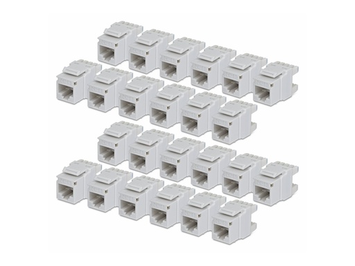 [C6KEY110180WH24PK] StarTech.com Cat6 Keystone Jack 24-Pack 180-Deg - Netzwerk - CAT 6