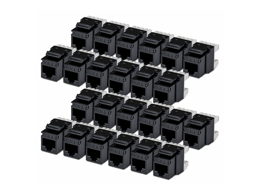 [C6KEY110180BK24PK] StarTech.com Cat6 Keystone Jack 24-Pack 180-Deg - Netzwerk - CAT 6