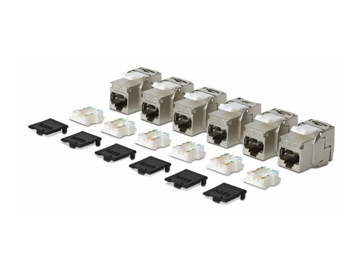 [C8KEYSTP1806PK] StarTech.com Cat8 Keystone Jack 6-Pack 180-Deg - Netzwerk - CAT 8