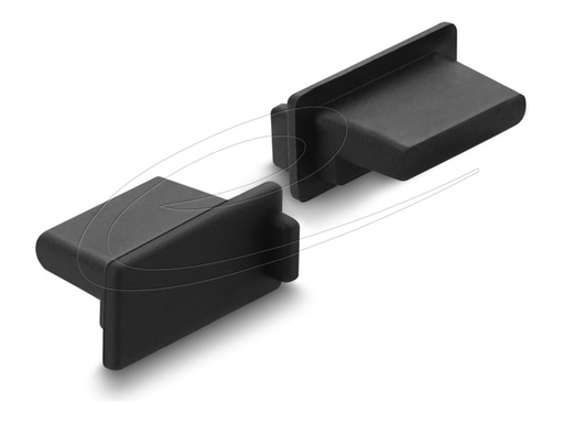 [87490] Delock Staubschutz für USB Typ-A Buchse 10 Stück Silikon schwarz