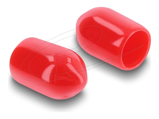 [60912] Delock Staubschutz für SMA Buchse 10 Stück Silikon rot