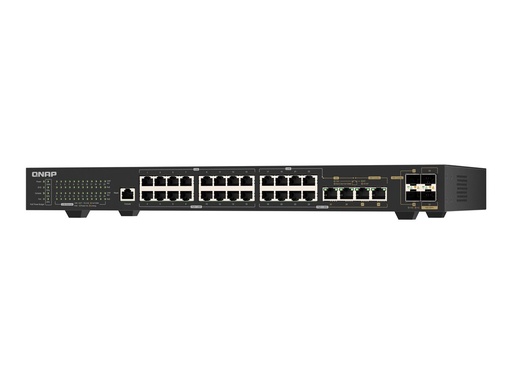[QSW-M2130P-2C2S26T] QNAP QSW-M2130P-2C2S26T - Switch - managed - 2 x 10 Gigabit SFP+ + 2 x combo 10 Gigabit SFP+/RJ-45 + 2 x 10Gb Ethernet + 24 x 2.5GBase-T - an Rack montierbar - PoE++ (375 W)
