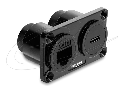 [91170] Delock Einrastmodul - built-in, 10 Gbps, PD 100 W, Cat 6