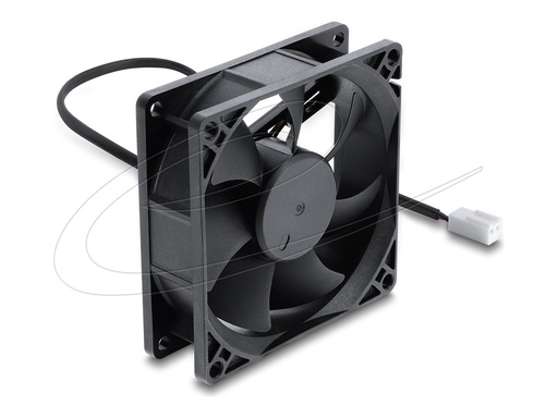 [67446] Delock Axiallüfter DC 80 x 80 25 mm mit Lüfteranschluss schwarz