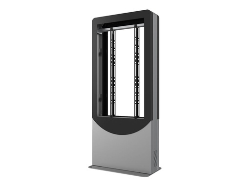[KIPC2546B-3-EUK] Peerless Portrait Back-to-Back Kiosk KIPC2546B-3-EUK - Aufstellung - für 2 LCD-Displays/AV-Systeme - verriegelbar - Aluminium, Stahl - Glanzschwarz - Bildschirmgröße: 116.8 cm (46")