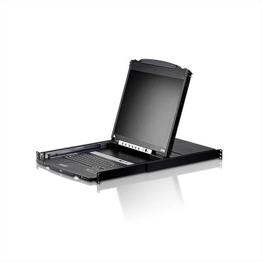 [CL5808N-ATA-FG] ATEN Dual Rail 19i LCD KVM Switch with USB Peripheral Support Broadcast Mode Daisy - KVM-Umschalter - 8-Port