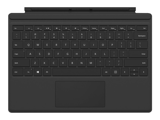 [FMM-00005] Microsoft Surface Pro Type Cover (M1725) - Tastatur - mit Trackpad, Beschleunigungsmesser - Deutsch - Schwarz - für Surface Pro (Mitte 2017)