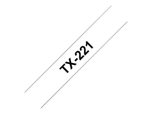 [TX221] Brother Schwarz, weiß - Rolle (0,9 cm x 15,2