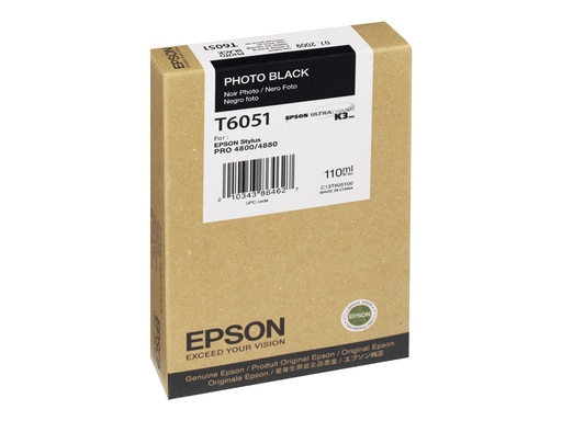 [C13T605100] Epson T6051 - 110 ml - Photo schwarz - original