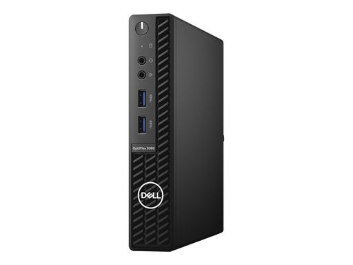 [XHK61] Dell OptiPlex 3080 - Micro - Core i3 10100T / 3 GHz - RAM 8 GB - SSD 256 GB - UHD Graphics 630 - 1GbE - WLAN: 802.11a/b/g/n/ac, Bluetooth 4.2 - Win 10 Pro 64-Bit - Monitor: keiner - Schwarz - BTS - mit 1 Year Basic Onsite (CH, AT, DE - 3 Years)