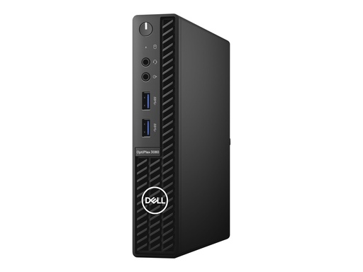 [HWHK3] Dell OptiPlex 3080 - Micro - Core i3 10100T / 3 GHz - RAM 4 GB - SSD 128 GB - UHD Graphics 630 - 1GbE - WLAN: 802.11a/b/g/n/ac, Bluetooth 4.2 - Win 10 Pro 64-Bit - Monitor: keiner - Schwarz - BTS - mit 1 Year Basic Onsite (AT, DE - 3 Years)