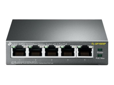 [TL-SF1005P(UN)] TP-LINK TL-SF1005P - Switch - unmanaged - 5 x 10/100 (4 PoE)