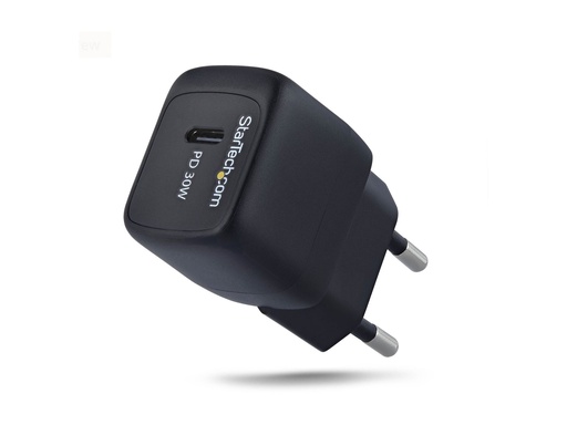 [103EB-WALL-CHARGER] StarTech.com Startech - Netzteil - 5 / 9 / 15 / 20 V, portable, GaN - 30 watt - 3 A - PD/PPS (USB-C)