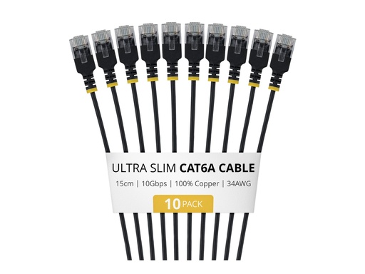 [6AUTP34BKS15CM10PK] StarTech.com Startech - Patch-Kabel - RJ-45 (M) zu RJ-45 (M)