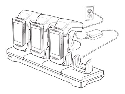 [CRD4S-RFD8500-1R] Zebra 4-Slot Charging Cradle - Batterieladegerät